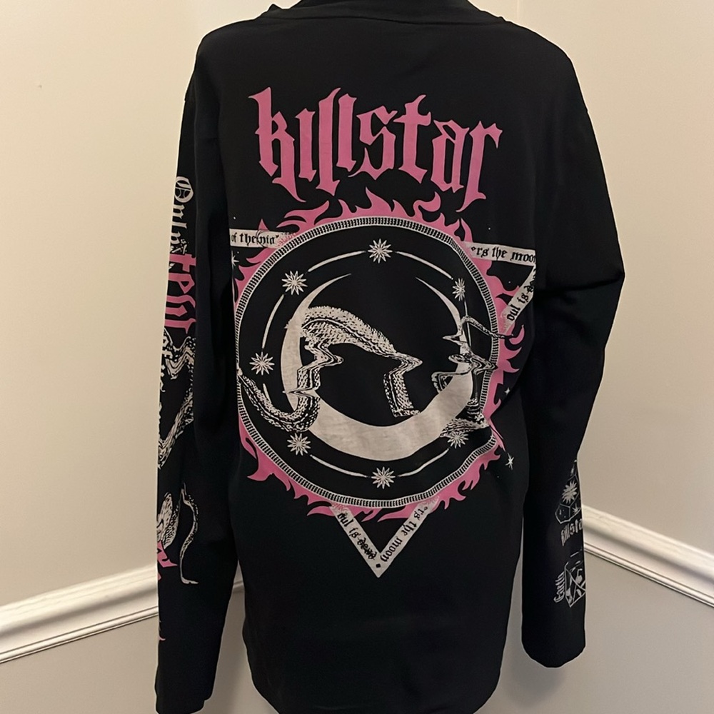 Killstar Black Graphic Long Sleeve Top - Picture 5 of 6